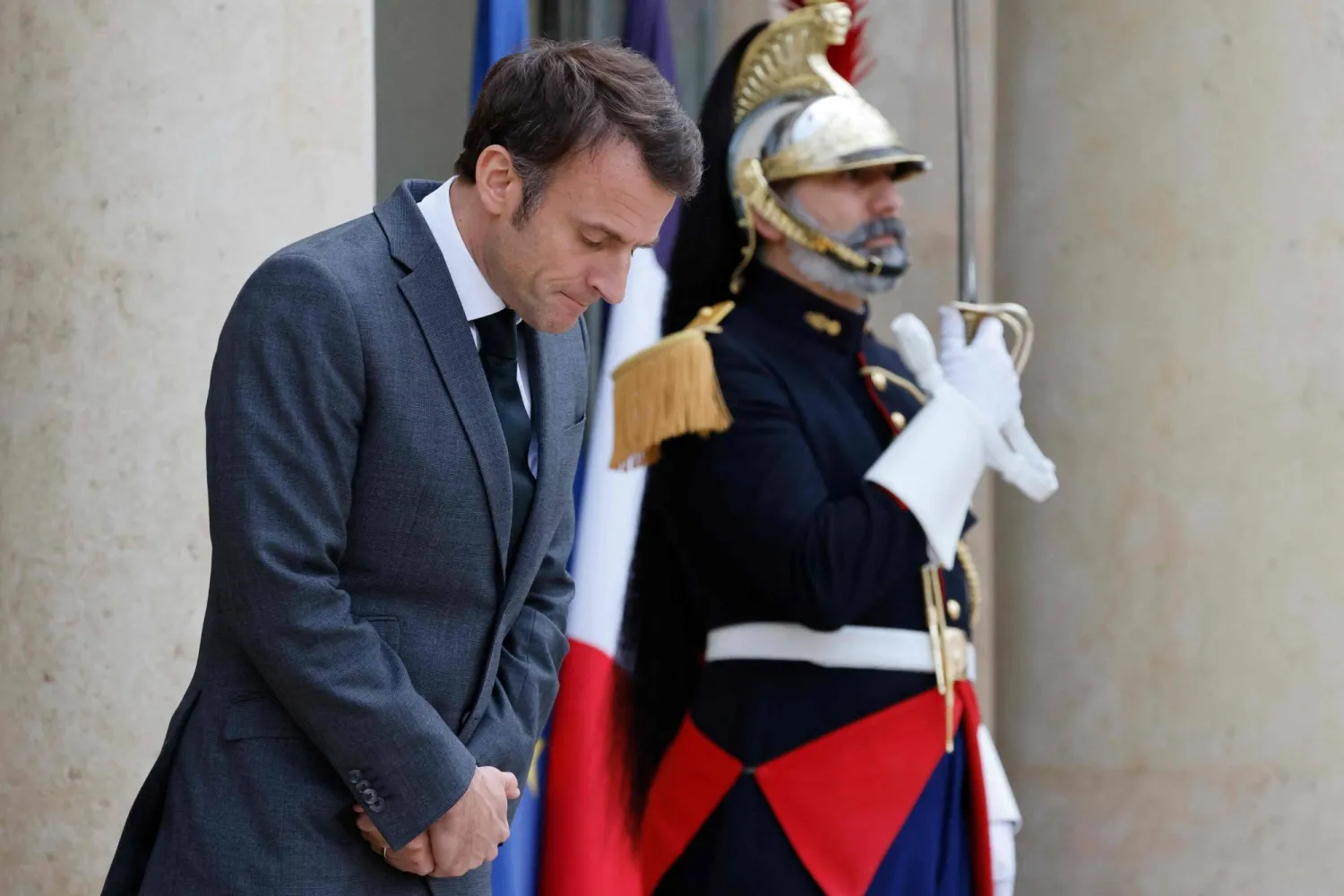 الرئيس الفرنسي إيمانويل ماكرون (أ.ف.ب)