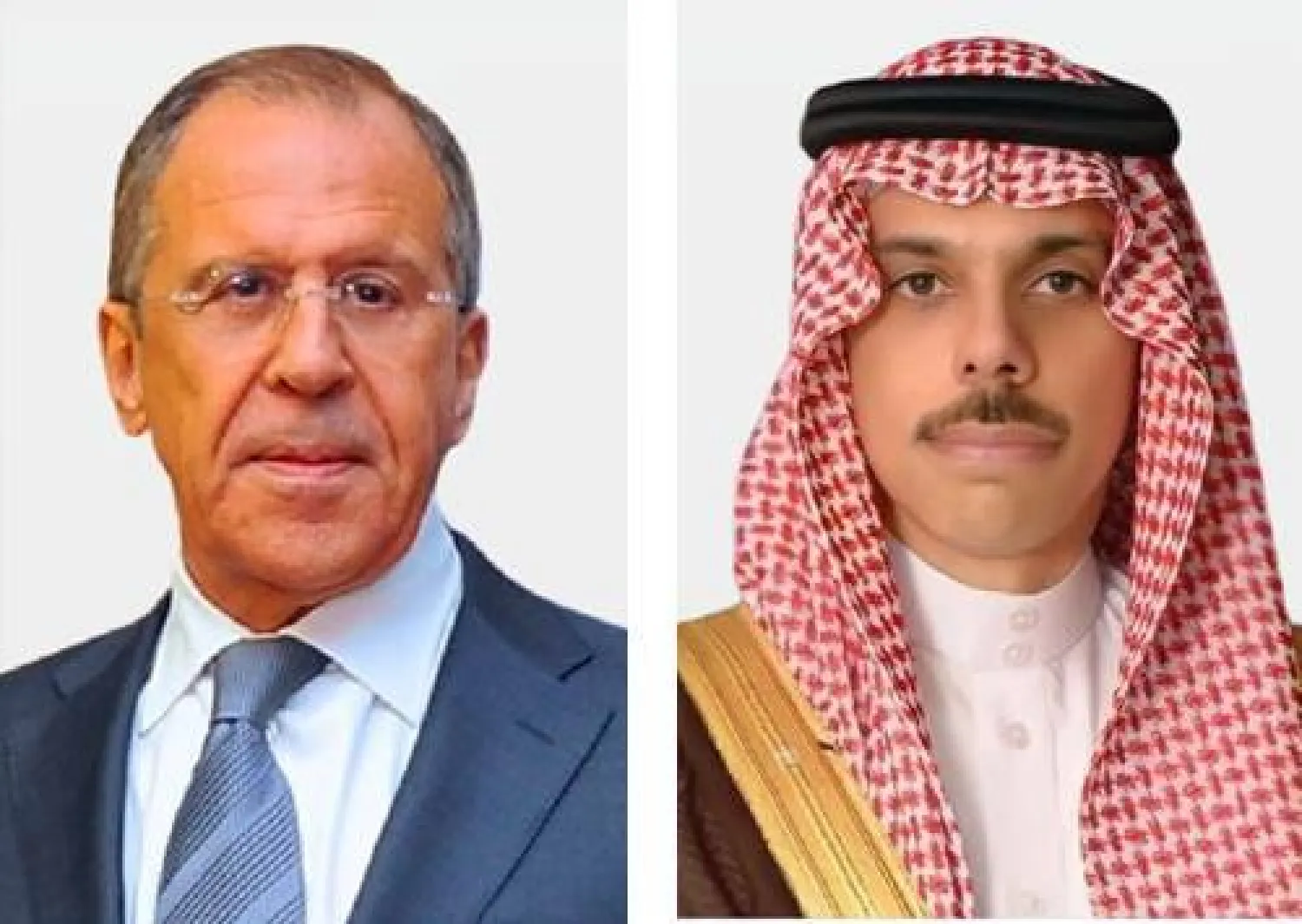 الأمير فيصل بن فرحان والوزير سيرغي لافروف (الخارجية السعودية)