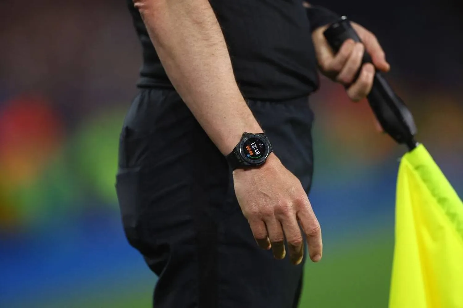 Football - Premier League - Leicester City v Liverpool - King Power Stadium, Leicester, Britain - May 15, 2023 General view of the assistant referee timekeeper. (Reuters) 