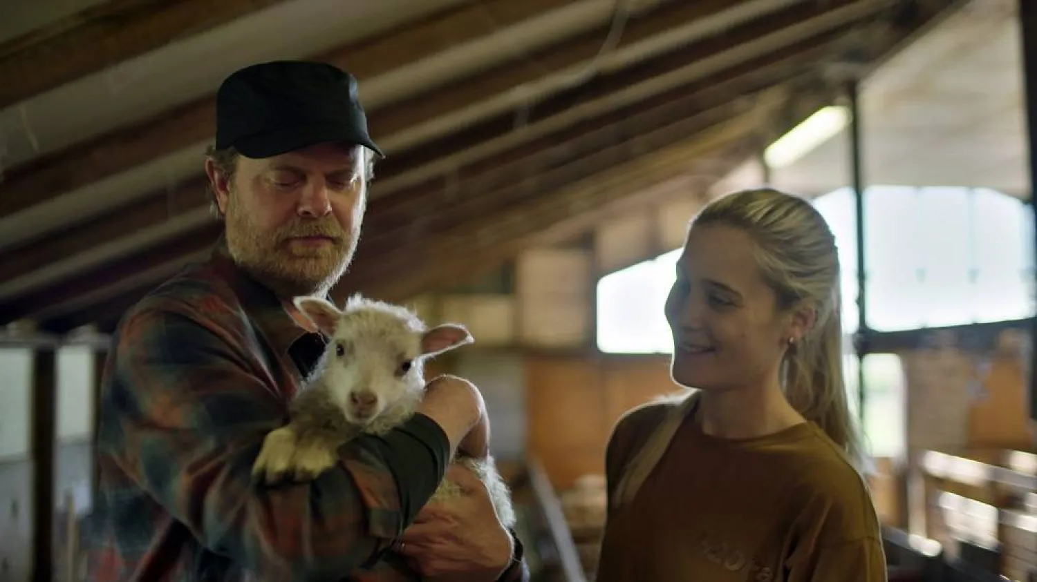  This image released by Peacock shows Rainn Wilson, left, in Iceland in a scene from "Rainn Wilson and the Geography of Bliss." (Peacock via AP) 