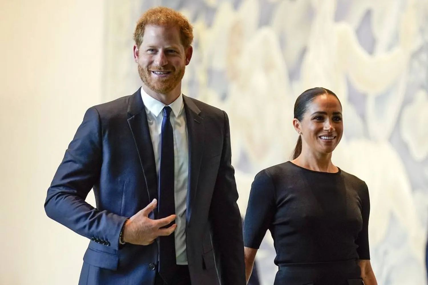 Prince Harry and Meghan Markle arrive at United Nations headquarters, Monday, July 18, 2022. (AP) 