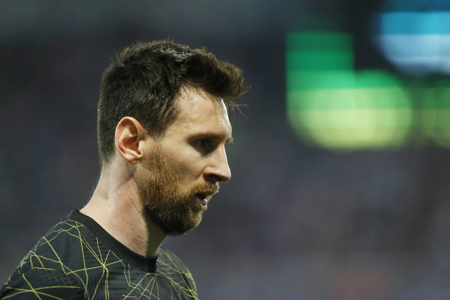 Soccer Football - Ligue 1 - Auxerre v Paris St Germain - Stade de l'Abbe-Deschamps, Auxerre, France - May 21, 2023 Paris St Germain's Lionel Messi during the match REUTERS/Stephanie Lecocq