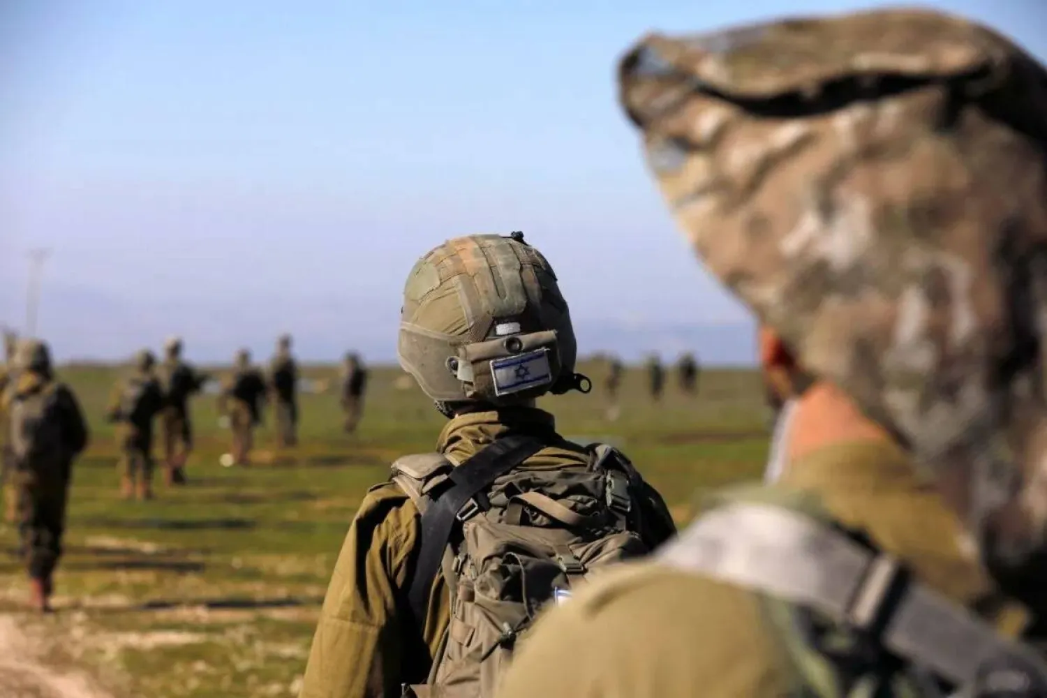 Israeli soldiers at Israeli-occupied Golan Heights on February 9, 2022. (AFP via Getty Images) 