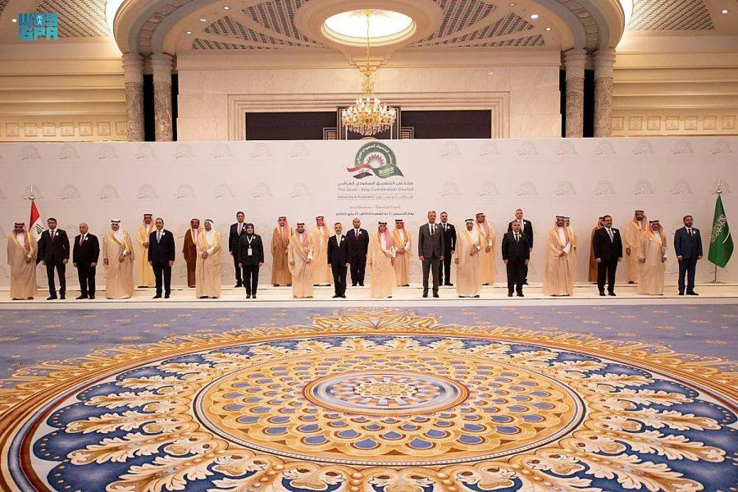 جانب من أعمال الدورة الخامسة لمجلس التنسيق السعودي ـ العراقي في جدة (واس)