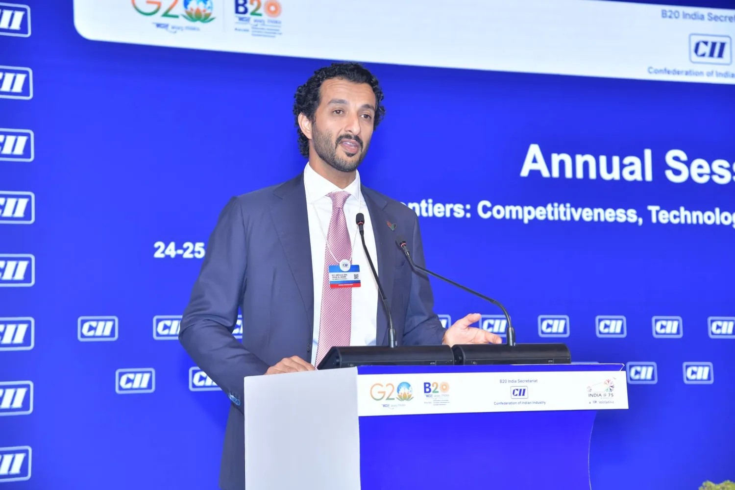 Part of the annual Confederation of Indian Industry (CII) conference 2023 held in New Delhi on 24-25 May. (WAM)