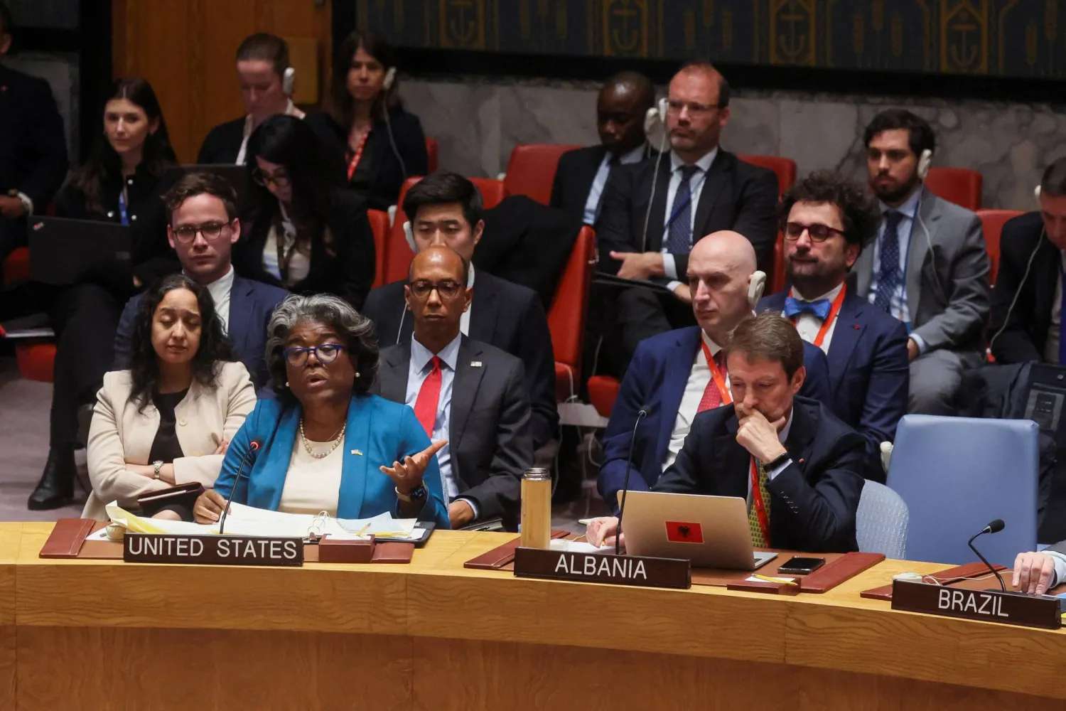 جانب من جلسة سابقة لمجلس الأمن الدولي (رويترز)