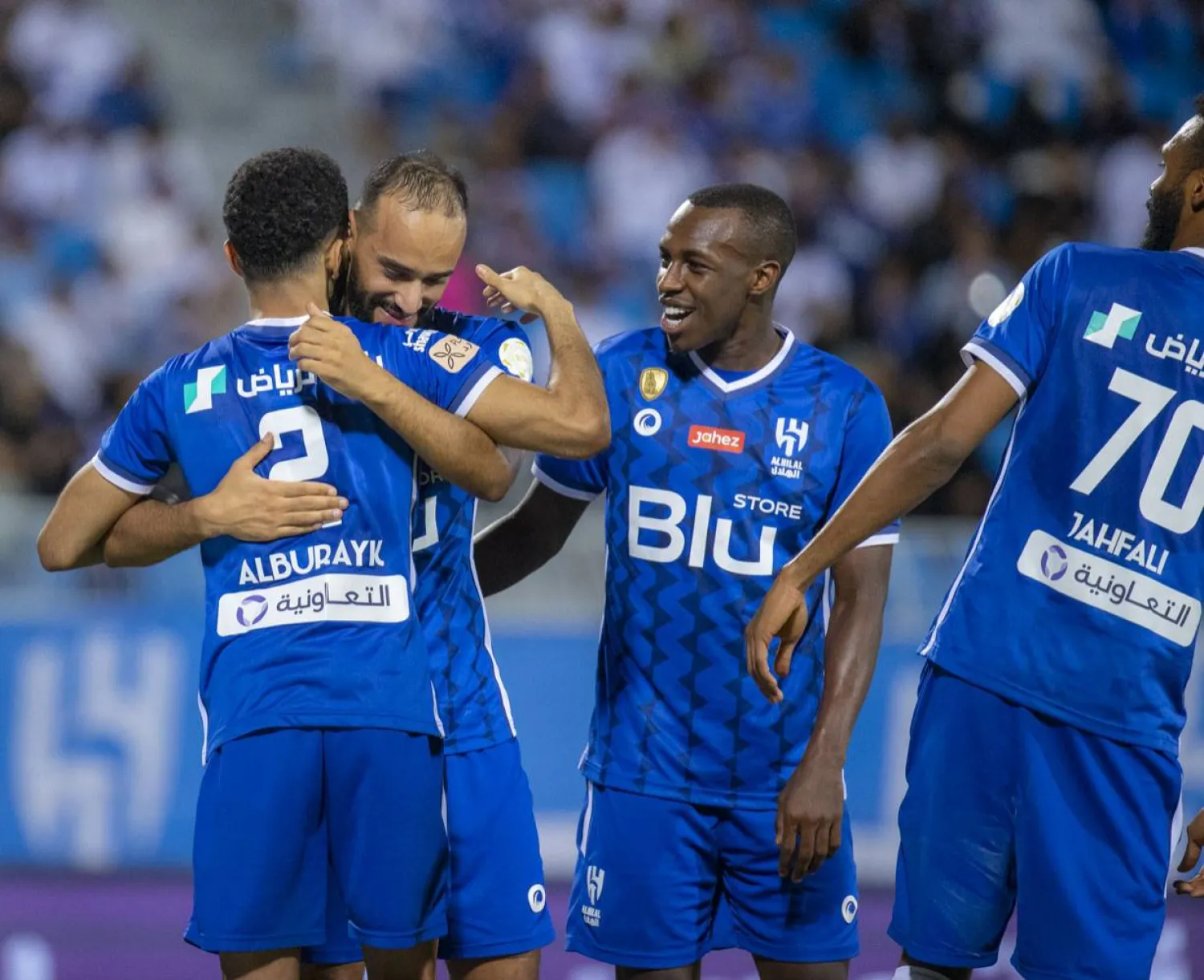 عبد الله عطيف محتفلا بهدفه الأخير مع الهلال (تصوير: سعد الدوسري)