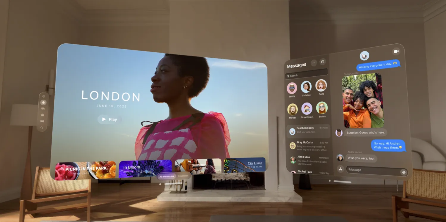 خوذة «فيجن برو» التي كشفت عنها شركة «آبل» مؤتمرها السنوي للمطورين (تويتر)