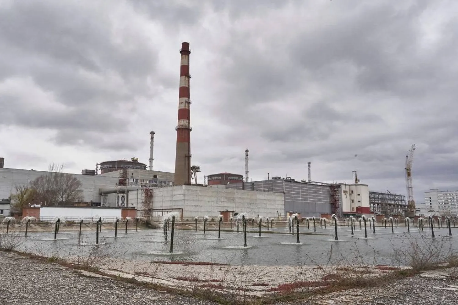 A general view of the Russian-controlled Zaporizhzhia nuclear power plant in southern Ukraine on March 29, 2023. (AFP) 