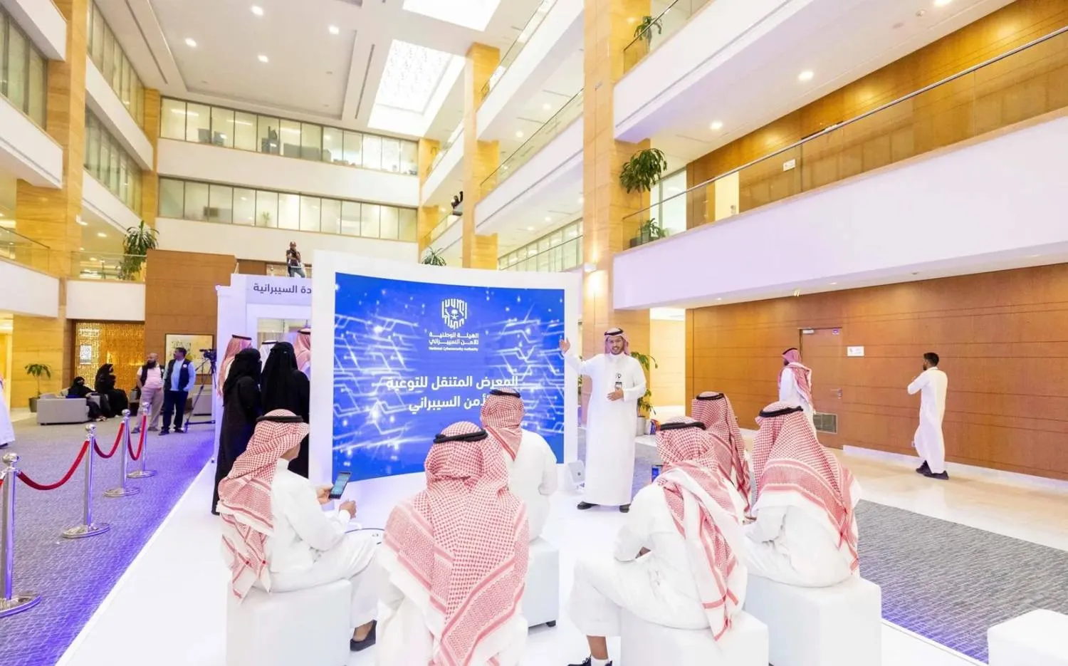 Part of a traveling exhibition to raise awareness on the importance of cybersecurity in Saudi Arabia (Asharq Al-Awsat)
