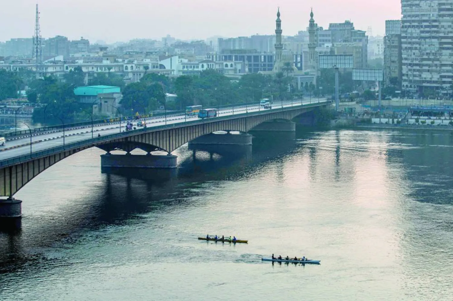 جانب من نهر النيل في العاصمة المصرية القاهرة (أ.ف.ب)