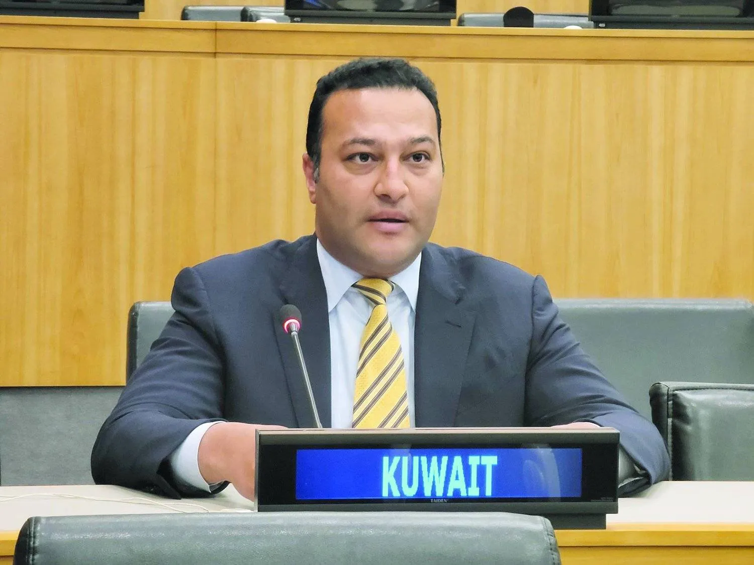 Charge D'Affairs of the Kuwaiti mission to the UN Faisal Al-Enizi. (KUNA) 
