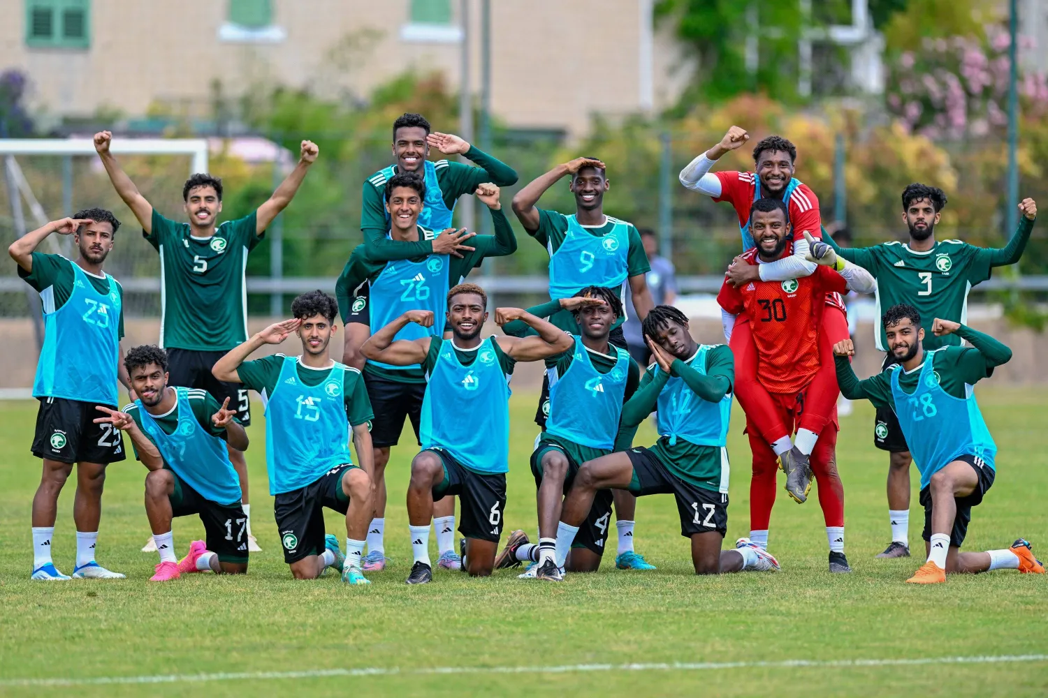 لاعبو الأخضر يتأهبون لمواجهة أستراليا يوم الجمعة  (المنتخب السعودي)