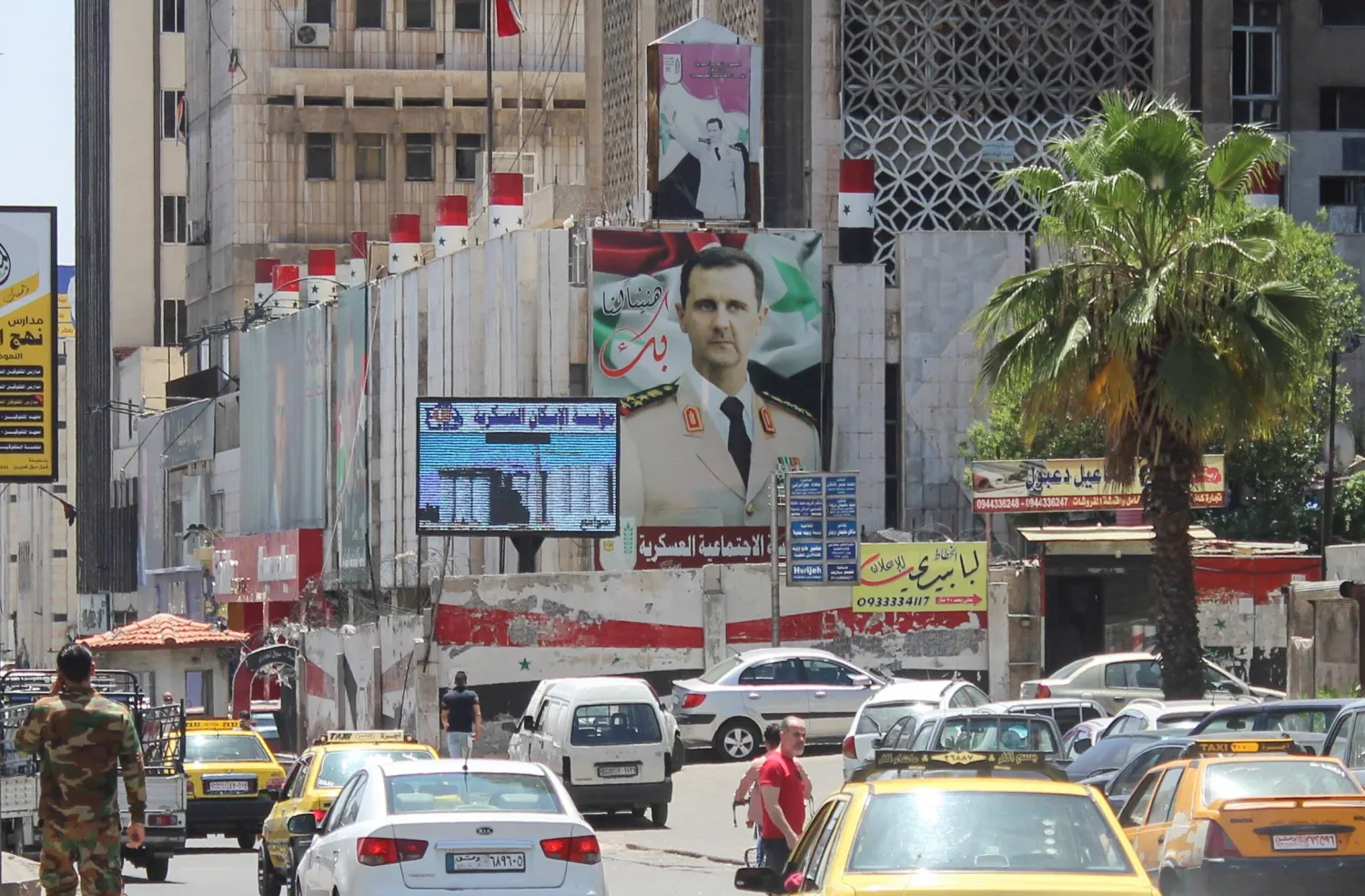 أحد شوارع العامة السورية دمشق في 16 مايو الماضي (رويترز)