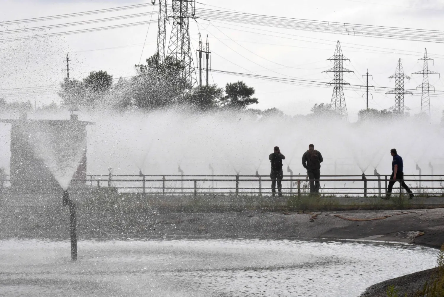 محطة زابوريجيا التي تسيطر عليها القوات الروسية (أ.ف.ب)