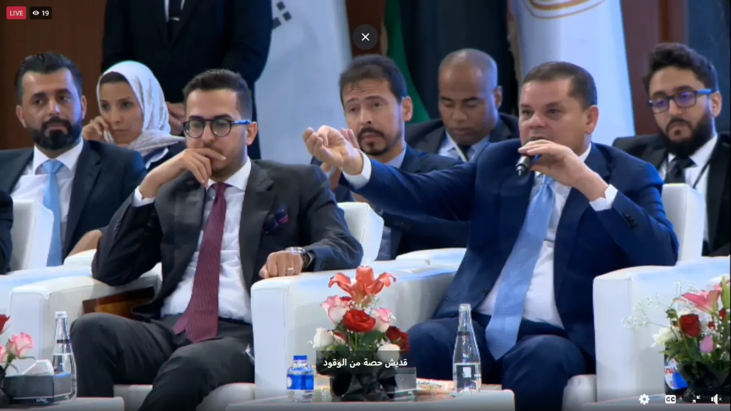 الدبيبة خلال مشاركته في محاكاة برلمان الشباب بطرابلس (الوحدة)