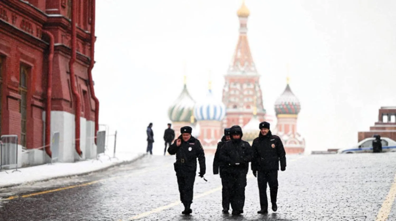 Russian soldiers near the Red Square in Moscow (AFP)