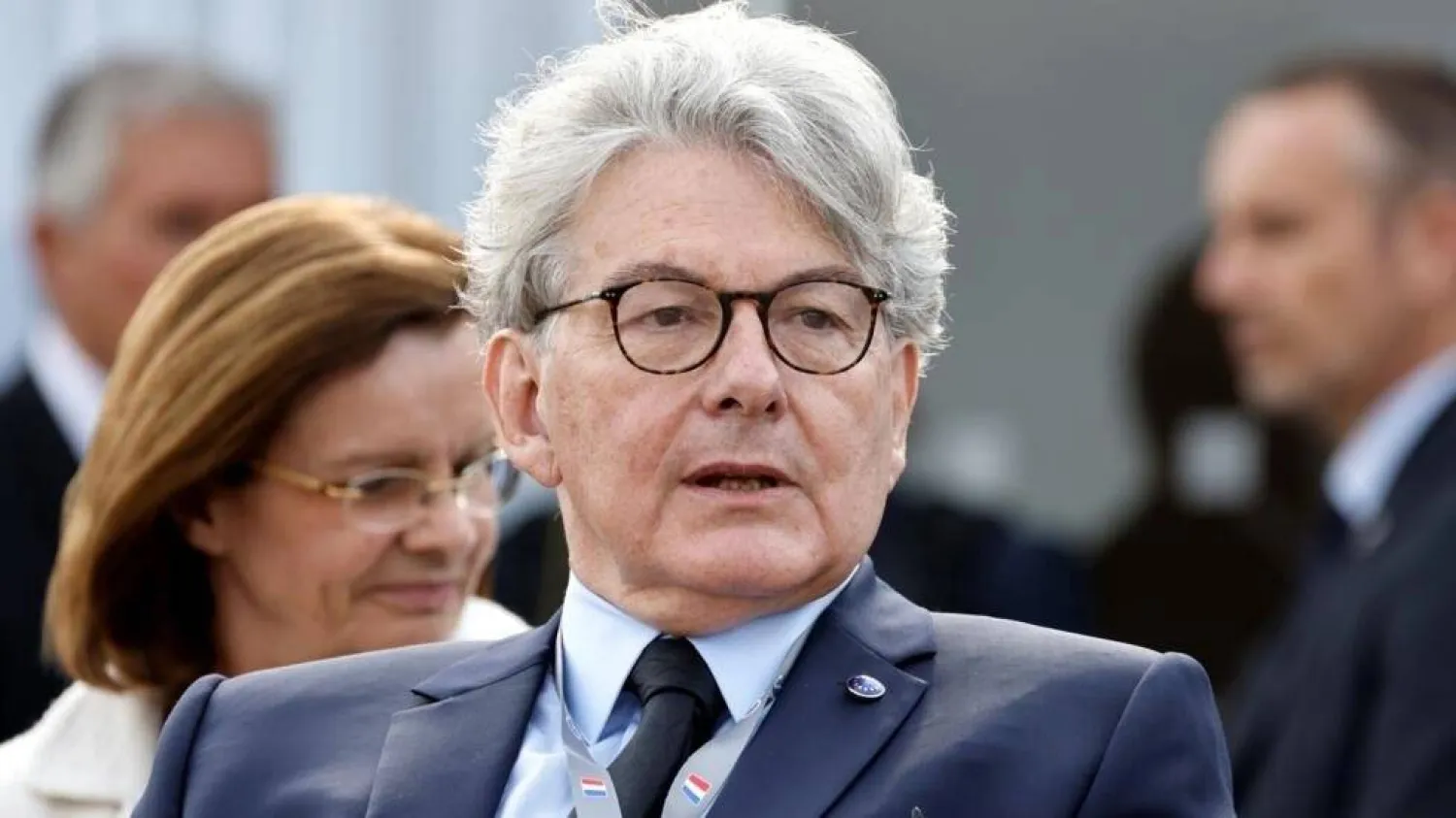 EU commissioner Thierry Breton will meet with Meta's Mark Zuckerberg and Twitter owner Elon Musk, who took over the highly influential platform in 2022. Ludovic MARIN / POOL/AFP/File
