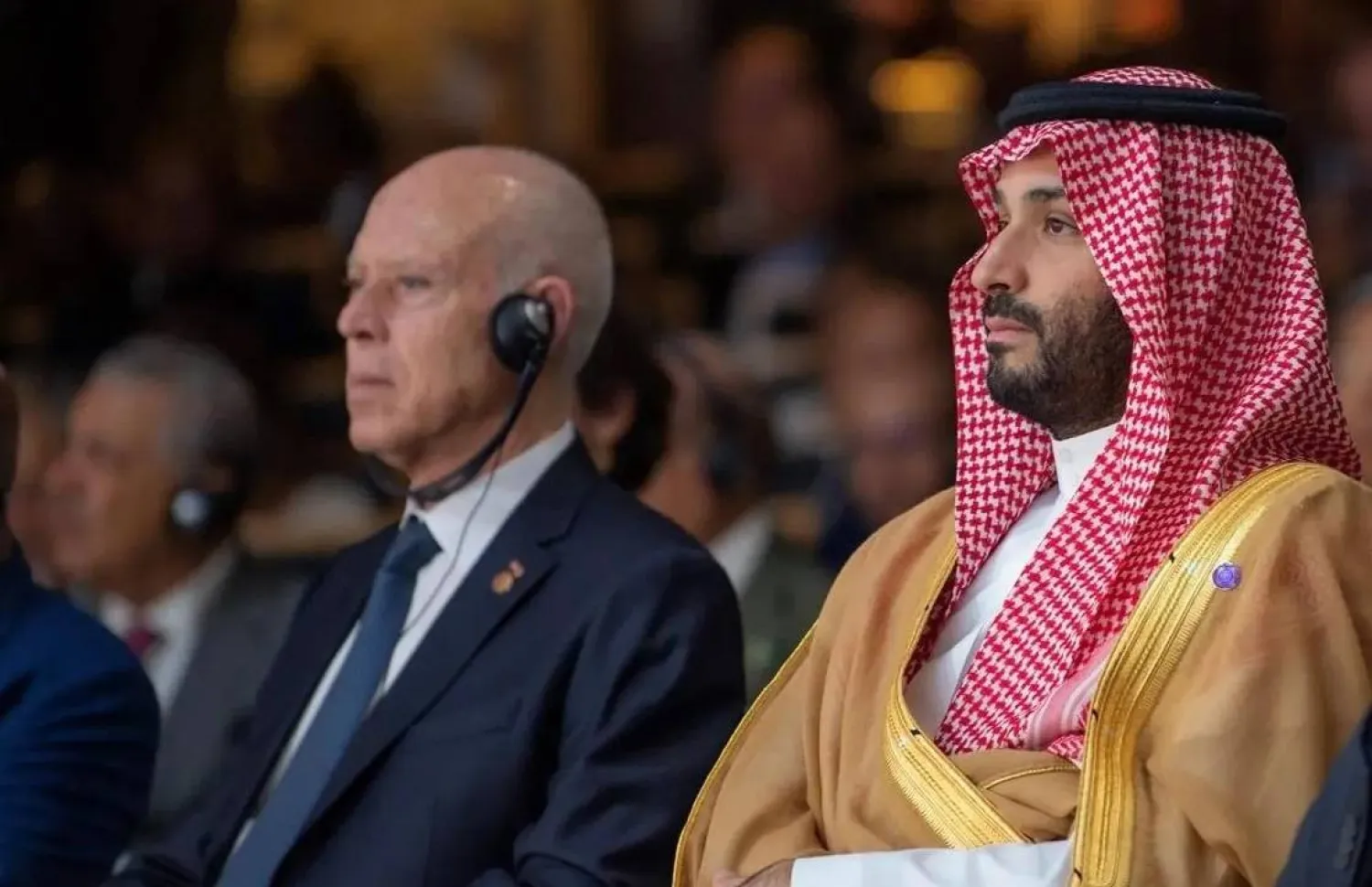 Prince Mohammed bin Salman bin Abdulaziz, Crown Prince and Prime Minister, at the Paris event. (SPA)
