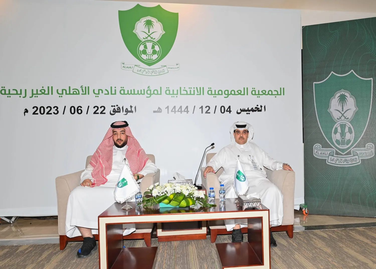 جمعية الأهلي العمومية توجت العيسى رئيساً للمؤسسة غير الربحية (تصوير: علي خمج)