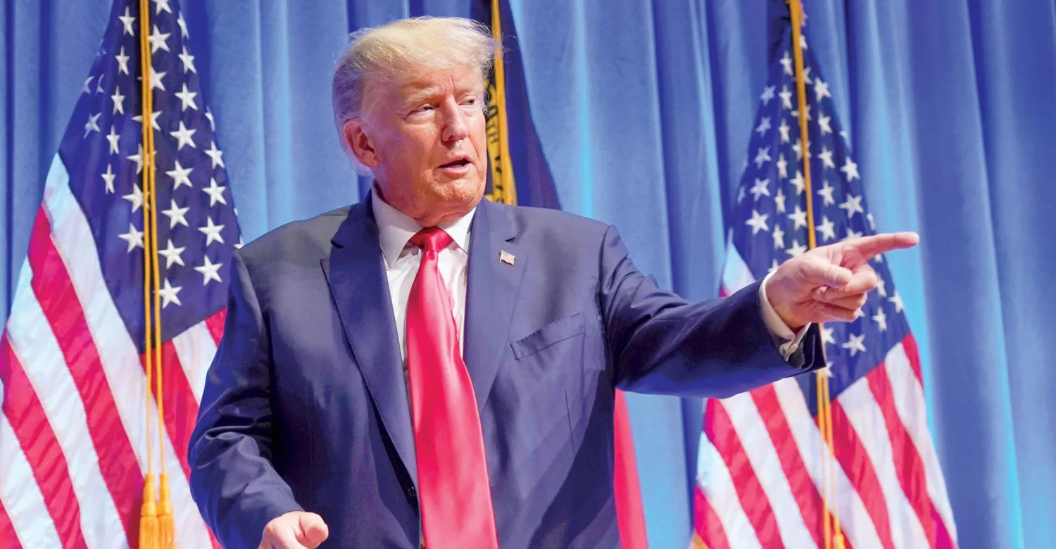 ترمب يتحدث في مؤتمر للجمهوريين في كارولاينا الشمالية 10 يونيو الحالي (أ.ب)