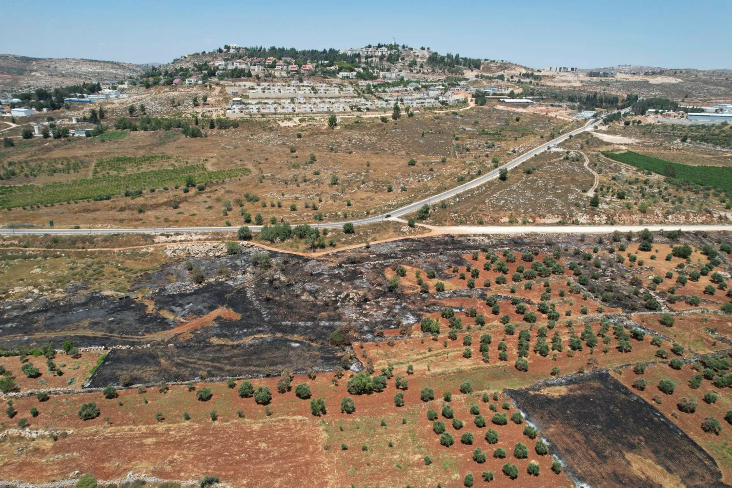 مستوطنة شيلو بالقرب من رام الله (رويترز)