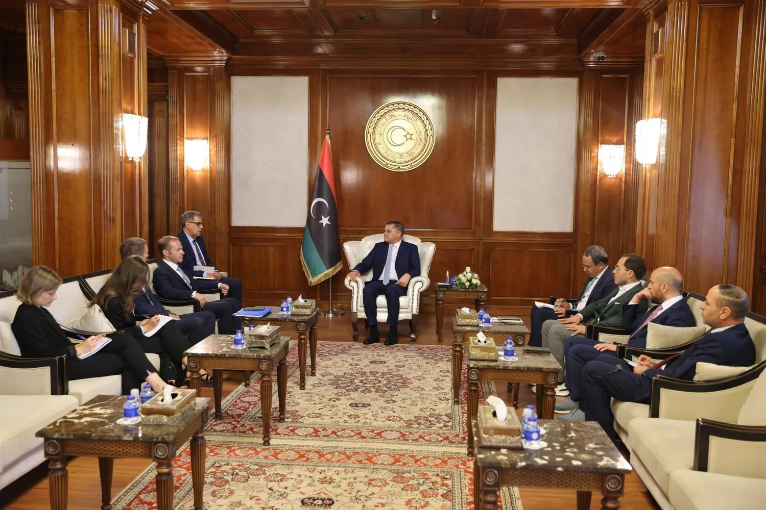 اجتماع الدبيبة مع المبعوث الفرنسي الخاص بطرابلس (حكومة «الوحدة»)