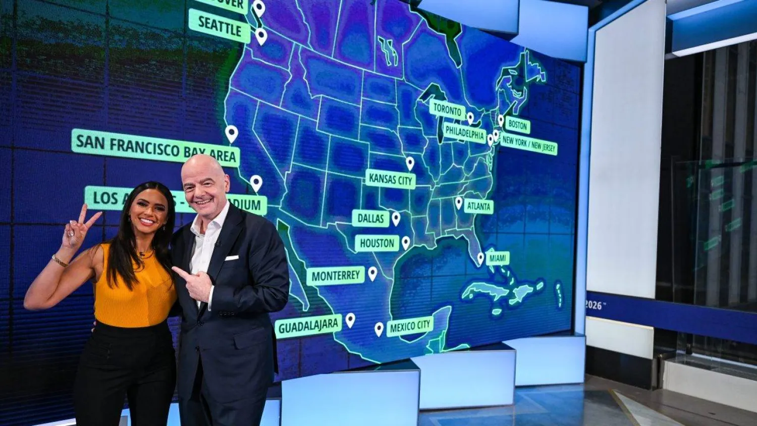 إنفانتينو خلال توزيع مقاعد كأس العالم 2026 قبل أشهر (غيتي)