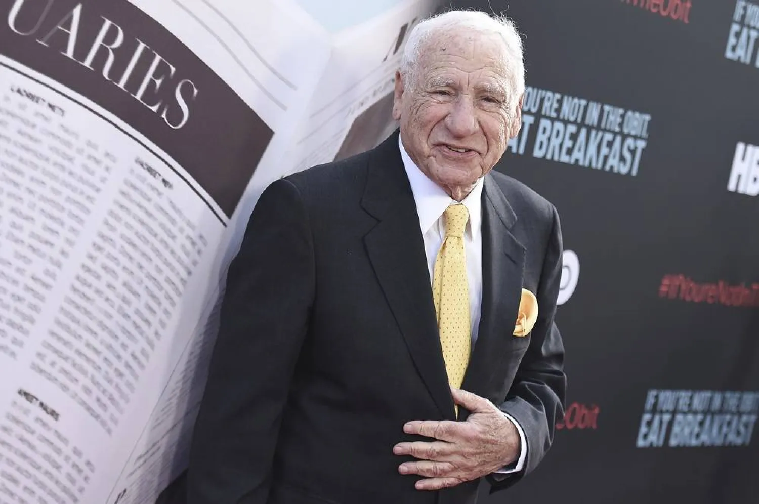 Mel Brooks attends the LA Premiere of "If You're Not In The Obit, Eat Breakfast" on May 17, 2017, in Beverly Hills, Calif. (AP)