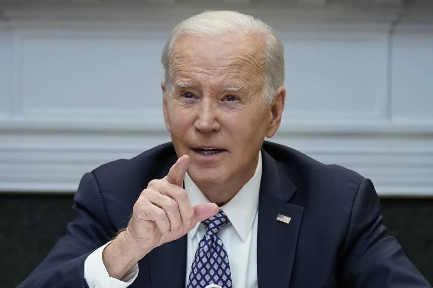 President Joe Biden speaks during a meeting with his "Investing in America Cabinet," in the Roosevelt Room of the White House, May 5, 2023, in Washington. (AP)