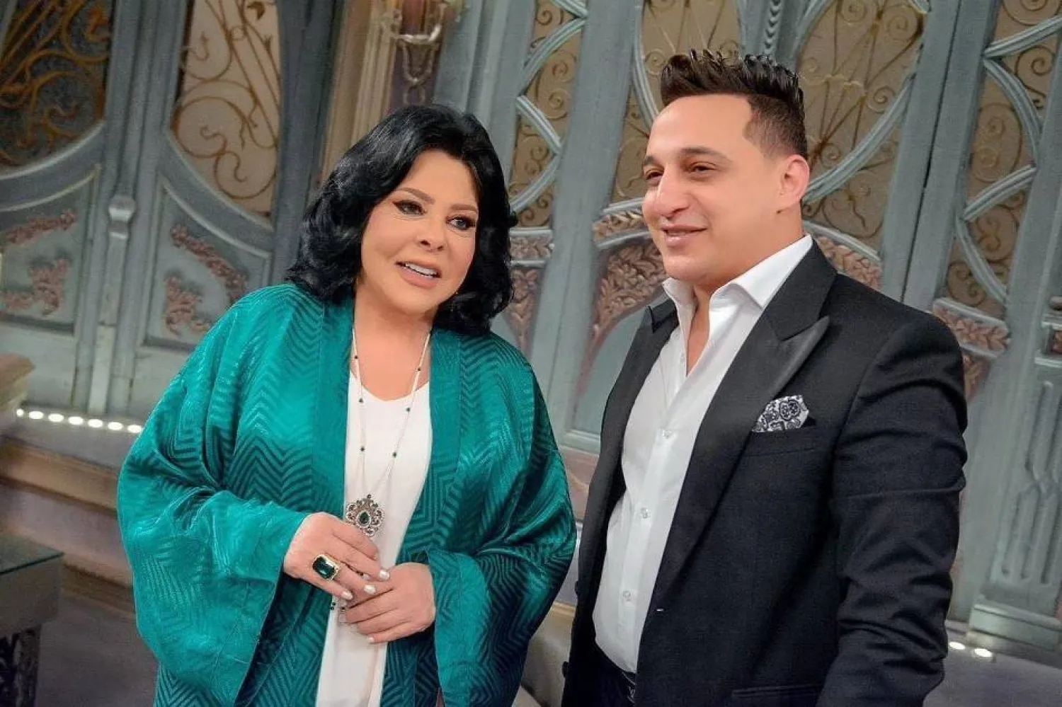 رضا البحراوي مع إسعاد يونس (صفحة «دي إم سي»)