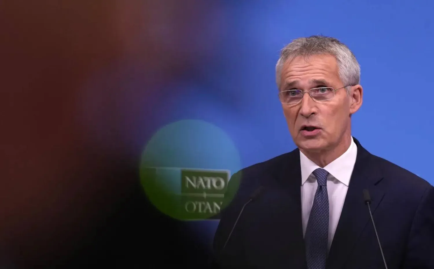 NATO Secretary General Jens Stoltenberg speaks during a media conference at NATO headquarters in Brussels, Wednesday, Oct. 20, 2021. (AP Photo/Virginia Mayo, File)