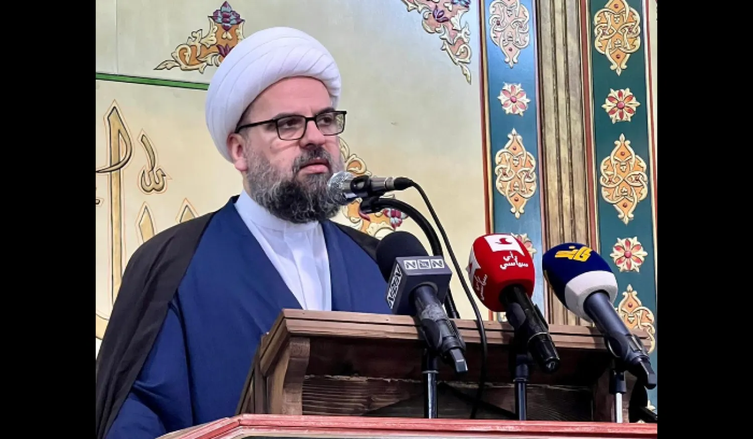 المفتي الجعفري قبلان يلقي خطبة عيد الأضحى (الوكالة الوطنية)