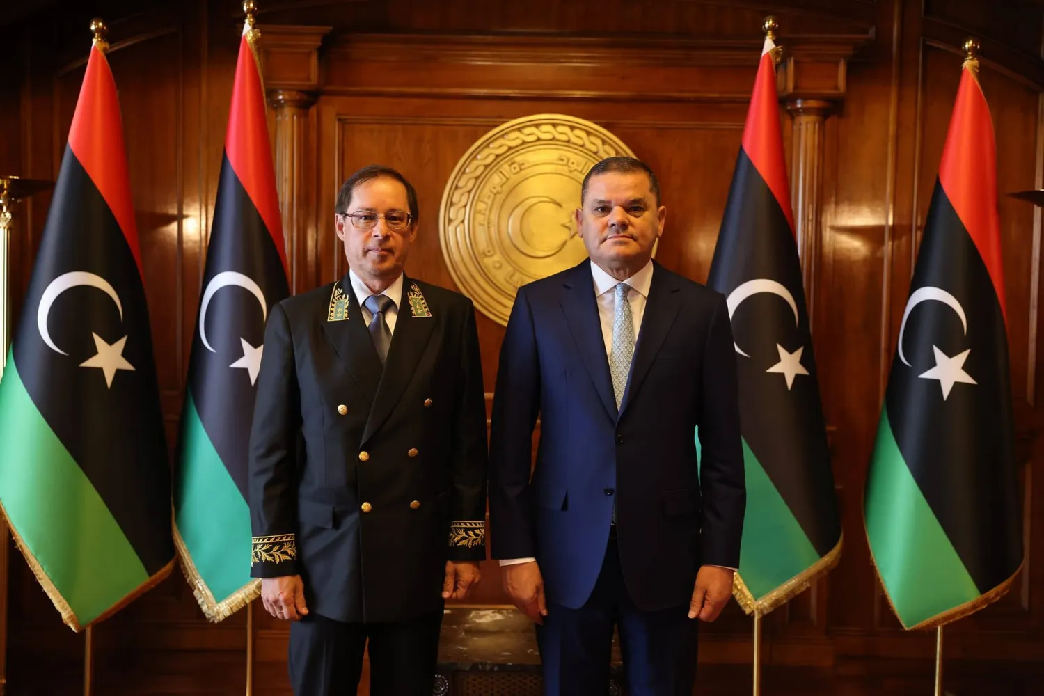 الدبيبة والسفير الروسي الجديد لدى ليبيا أيدار أغانين (حكومة الوحدة)