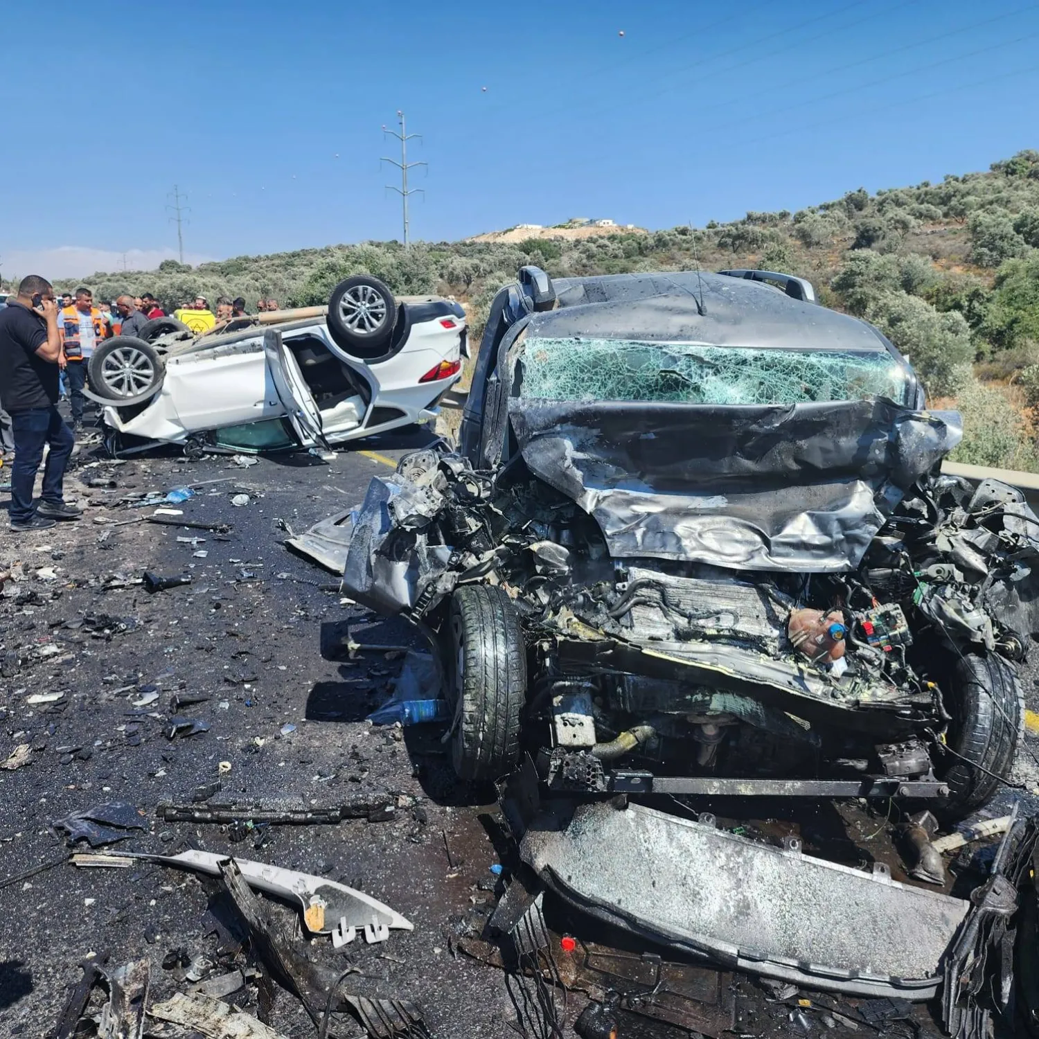 صورة للحادث المروع (وكالة وفا)