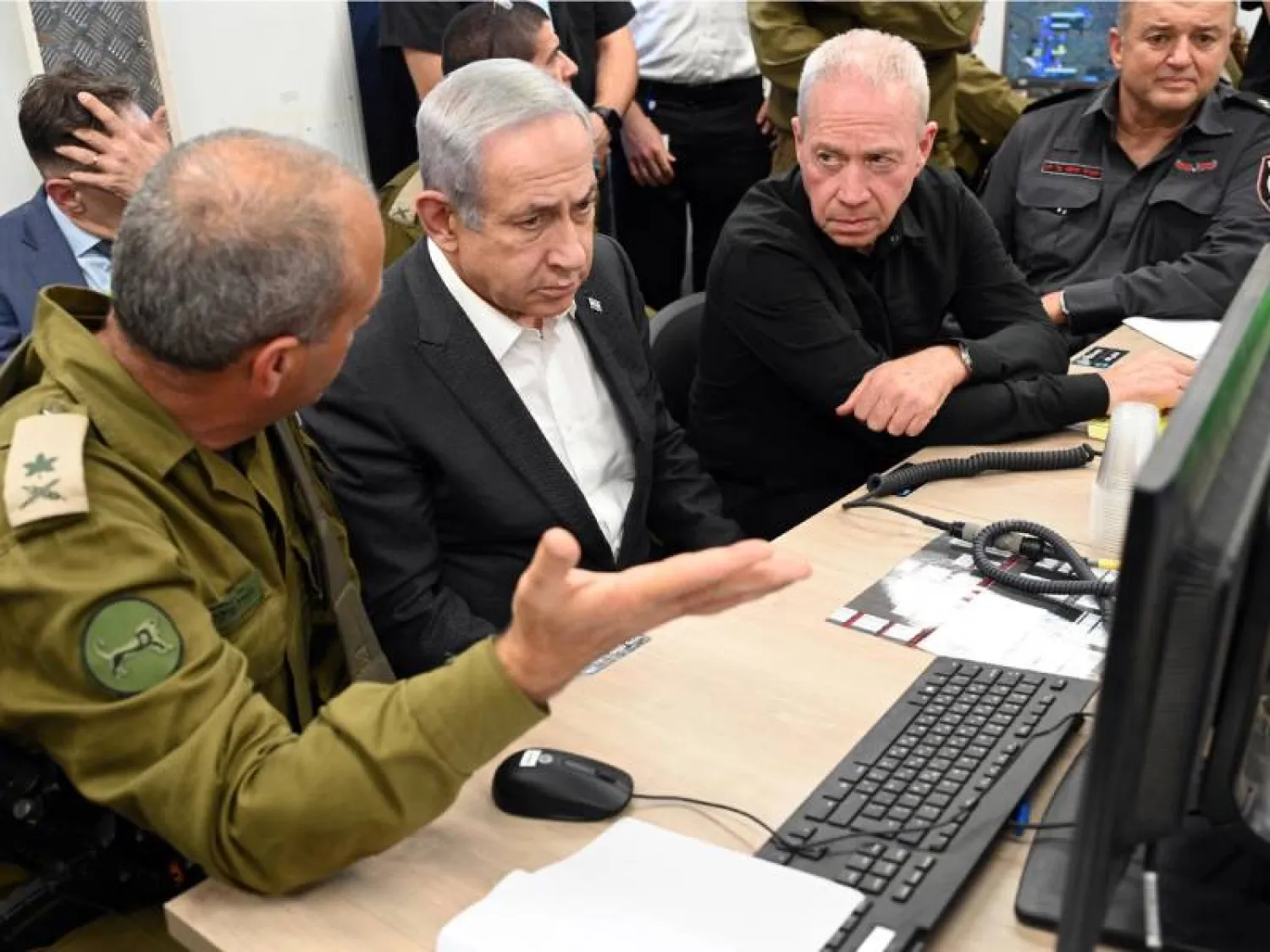 نتنياهو ووزير الدفاع يوآف غالانت في زيارة إلى موقع سالم المجاور لجنين (مكتب رئيس الوزراء)