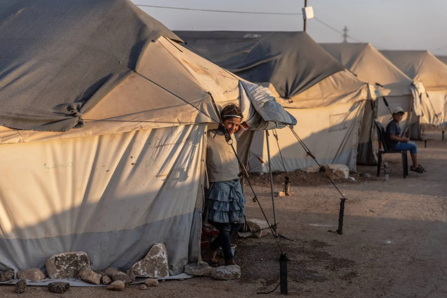 مخيم لإيواء السوريين في ريف حلب شمال سوريا (د.ب.أ)