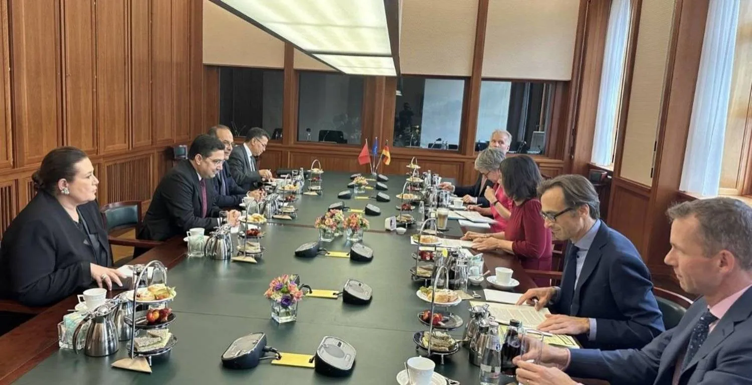 Part of the German Moroccan talks in Berlin on Thursday (Moroccan Foreign Ministry)

