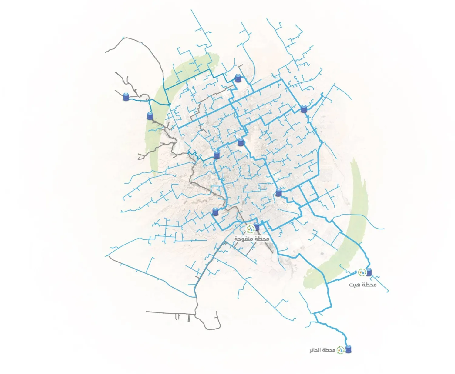 يغطي المشروع كل المناطق الحضرية في الرياض (الرياض الخضراء)