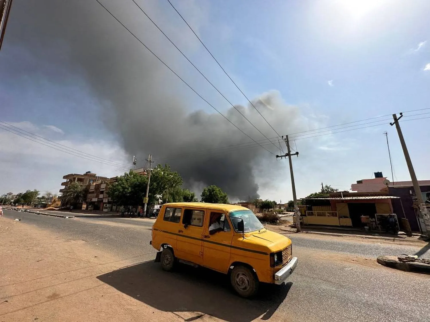 Smoke rises during clashes between the army and the paramilitary Rapid Support Forces (RSF), in Omdurman, Sudan July 4, 2023. (Reuters)