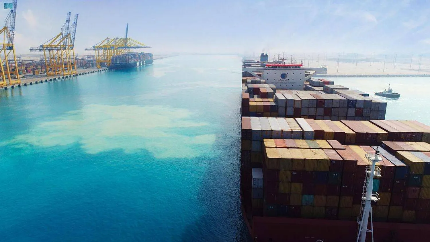 ميناء الملك عبد الله في المدينة الاقتصادية برابغ غرب السعودية (الشرق الأوسط)