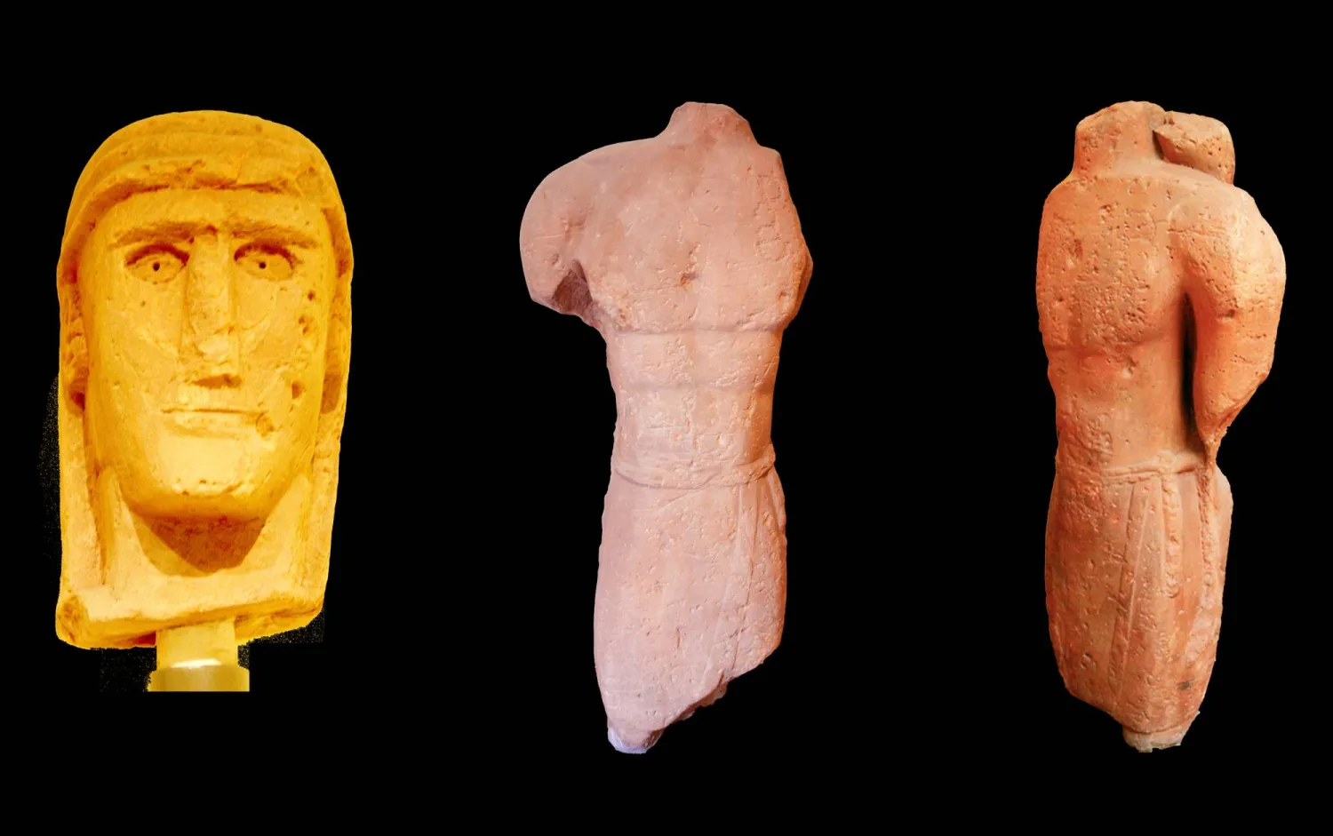 التماثيل اللحيانية الثلاثة المحفوظة في متحف إسطنبول الأثري