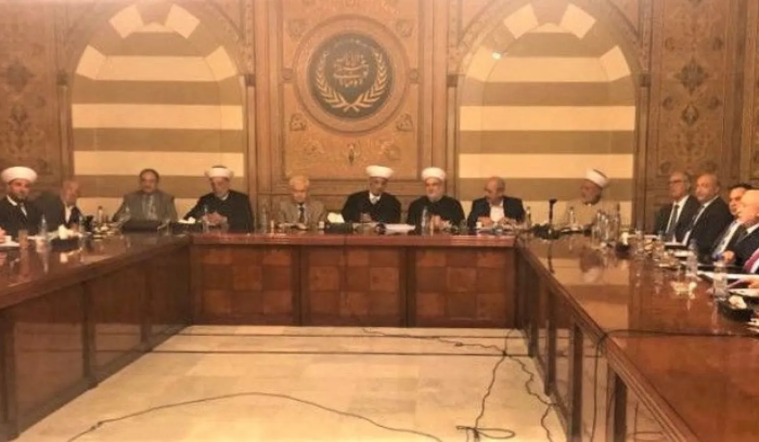 من اجتماع المجلس الشرعي الإسلامي برئاسة المفتي دريان (الوكالة الوطنية)