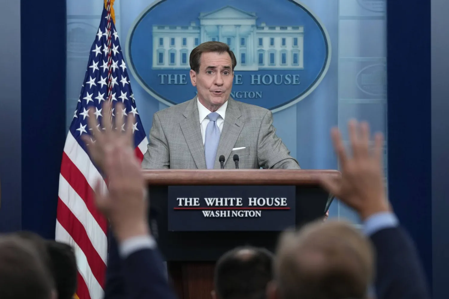 المتحدث باسم مجلس الامن القومي في البيت الأبيض جون كيربي (أ.ب)