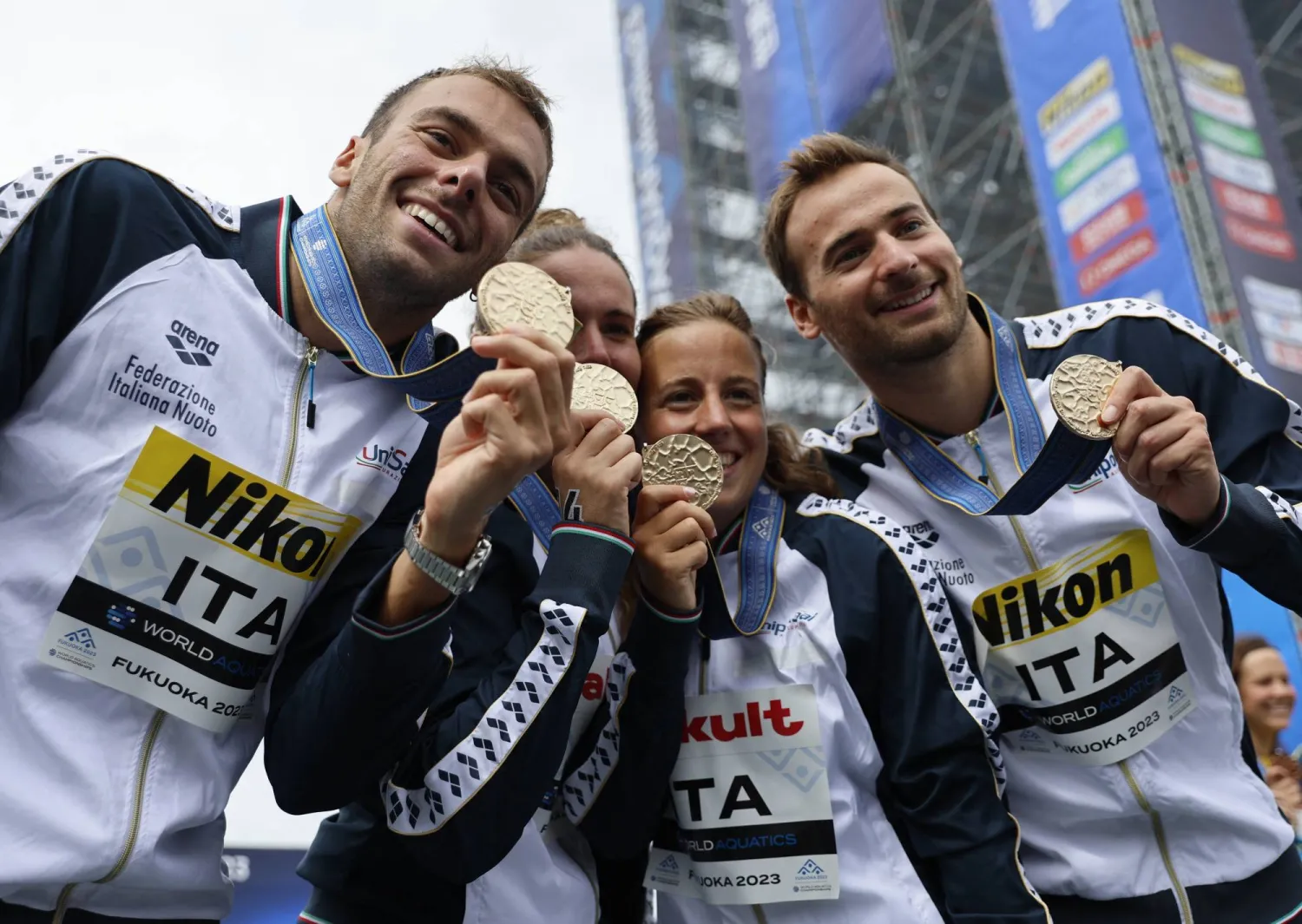 إيطاليا حصدت أول ميدالية ذهبية في تاريخها (رويترز)