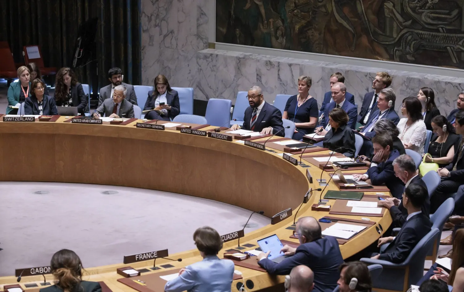 جلسة في الأمم المتحدة تناولت الحرب الأوكرانية واتفاقية الحبوب وتداعياتها الدولية (إ.ب.أ)