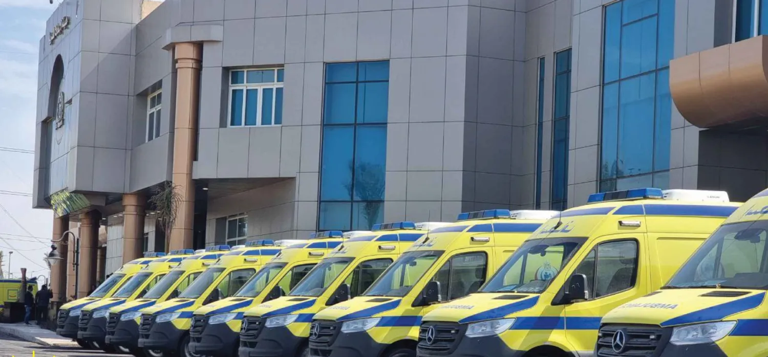 سيارات إسعاف تتحرك فور تلقي بلاغات بوقوع حوادث (الصفحة الرسمية لهيئة الإسعاف المصرية)