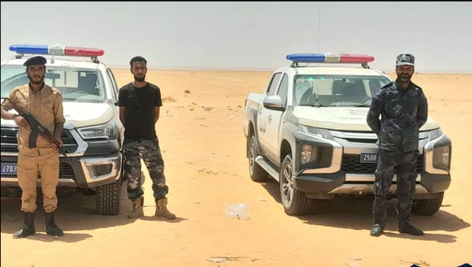 دوريات قرب الحدود مع تونس (جهاز حرس الحدود بحكومة الدبيبة)