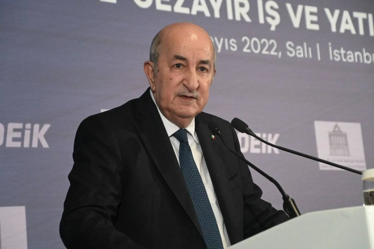 الرئيس الجزائري في إسطنبول خلال منتدى رجال الأعمال الجزائري - التركي 17 مايو 2022 (الرئاسة الجزائرية)