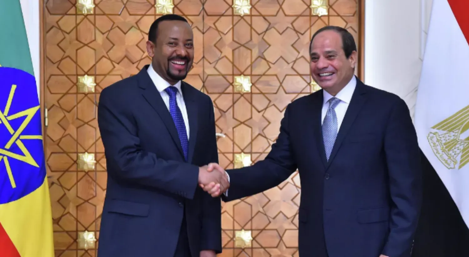 الرئيس عبد الفتاح السيسي خلال استقبال رئيس الوزراء الإثيوبي آبي أحمد في القاهرة الشهر الجاري (الرئاسة المصرية)